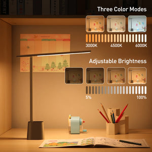 Eaiser-LED Desk Lamp Eye Protect Study Dimmable Office Light Foldable Table Lamp Smart Adaptive Brightness Bedside Lamp For Read