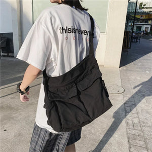 Eaiser - Women's School Messenger Bags For Women Shoulder Ladies Designer Handbag Solid Large Capacity Casual Canvas Shoulder Female Bags