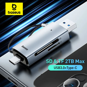 Eaiser-Card Reader USB C & USB3.0 to SD Micro SD TF Memory Card Device 104MB/s 2TB Smart Cardreader for Laptop Accessories