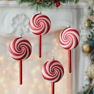 Eaiser - Big Size Candy Shape Christmas Tree Ornaments Hanging Candy Canes Lollipop Tree Balls Navidad Natal Noel Christmas Decorations