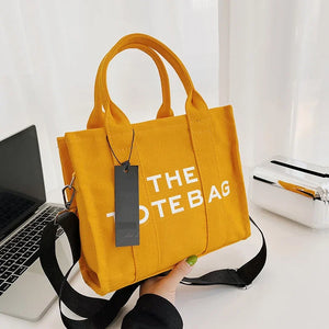 Eaiser - Handbag Canvas Bag 2023 New Simple and Fashionable Women's Bag Printed Letter Canvas Bag Women's One Shoulder Crossbody Bag