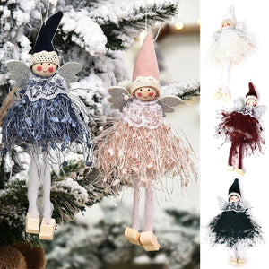 Eaiser - Cute Plush Angel Dolls Hanging Ornaments for Christmas Tree Pendant Christmas Home Decoration New Year Xmas gifts Natal Navidad