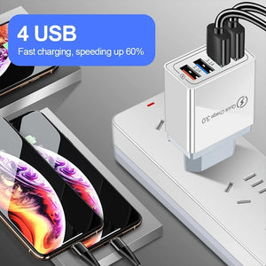 Eaiser-USB Charger Quick Charge 3.0 Tablet Portable Adapter For iPhone14 13 12 11 Pro Max Wall Mobile Charger EU/US Plug Fast Charger