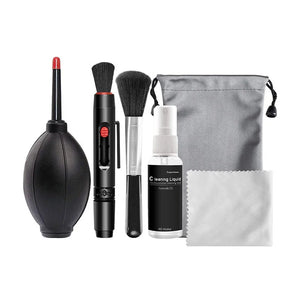 Eaiser-6 in 1 Camera Cleaning Kit, Professional DSLR Lens Cleaning Tool with Portable Storage Bag for CCD Sensor Lens Keyboards