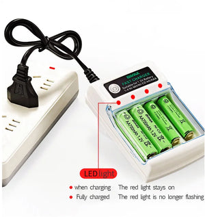 Eaiser-AA  / AAA Battery Charger 2 4 Slots AC 110V 220V For NI-MH /NI-CD AA  AAA Charging 1.2V Rechargeable Battery Charger