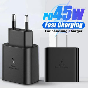 Eaiser-PD 45W Fast Charger for Samsung Galaxy S22 S21 S23 Ultra Note 10+ 5G Plus USB Type C Fast Charging Adapter Accessories