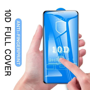 Eaiser-4Pcs 10D Tempered Glass for iPhone 15 11 12 14 Pro Max Mini 7 8 Plus Full Cover Screen Protector for iPhone 13 PRO XR X XS MAX