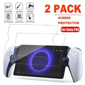 Eaiser-2PCS Tempered Glass for Sony PlayStation Portal 5 Screen Protector For PlayStation Portal Anti-Fingerprint Bubble Round Edge