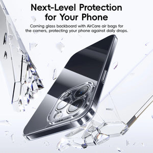 Eaiser-Corning Glass Case For iPhone 15 14 13 Pro Max Anti-scratch Drop Protection Hard Glass Case For iPhone 15 13 12 Pro Cover