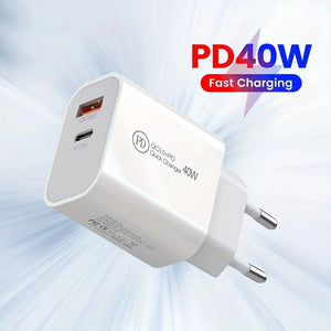 Eaiser-40W Fast Charger USB Type C Quick Charging PD Fast Charging for iPhone Xiaomi Samsung Huawei Mobile Phone Wall Charger Adapter
