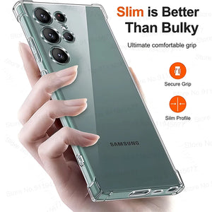 Christmas gift   Shockproof Clear Phone Case For Samsung Galaxy S23 S22 S21 A54 A53 A34 A52 A51 A13 A71 S20 FE Note 20 Ultra Soft Silicone Cover