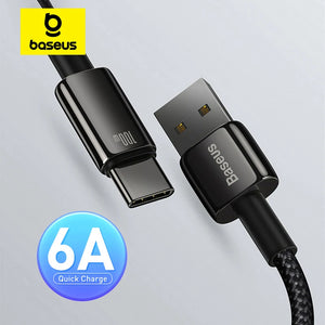Eaiser-100W USB Type C Cable For Samsung Pro Fast Charging Wire USB-C Charger Data Cord  For Huawei P30 Realme Oneplus Poco F3