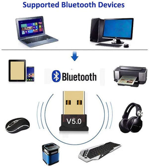 Eaiser-USB Bluetooth 5.0 Adapter Transmitter Bluetooth Receiver Audio Bluetooth Dongle Wireless USB Adapter for Computer PC Laptop