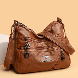 Eaiser - High Quality Soft Leather Luxury Handbags Purse Women Bag Designer Multi-pocket Crossbody Shoulder Bag for Female 2022 Trend Sac
