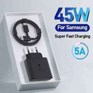 Eaiser-45W PD Super fast charge for  S22 S23 Ultra Note 10+ 5G USB C Mobile Phone Type C US/EU/UK  Fast Quick Charging Wall Adapter