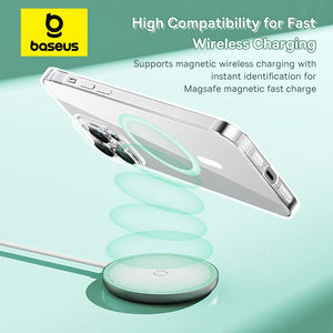 Eaiser-Magnetic Phone Case for iPhone 15 14 13 12 11 Pro Max Wireless Charging Cover For iPhone 15 14 Pro Max Magnet Clear Case