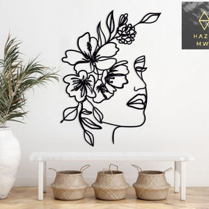 Eaiser  k-pop aesthetic    Creative Home Decor Accessorie True Love Wall Face Silhouette Art Crafts Bedroom Living Couple Metal Stickers Decorations