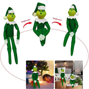 Eaiser  k-pop aesthetic   1pcs Christmas Green Elf Doll With Hat Xmas Oranment Noel Merry Christmas Decor For Home Happy New Year 2024 Navida Gifts