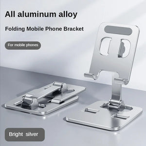 Eaiser-Universal All Aluminum Alloy Foldable Desk Phone Holder Mount Stand For Mobile Phone Holder For Tablet Desktop Metal Holder