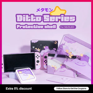 Eaiser-Protective Case for Nintendo Switch /Switch OLED Pokémon Ditto Series Game Card Box Dust Cover Charging Base Shell Kits