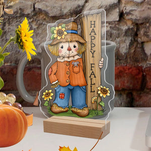 Eaiser - Decorate your car with a Halloween/Thanksgiving Acrylic Tabletop Display Pumpkin Scarecrow Dwarf Car Decoration Accessory