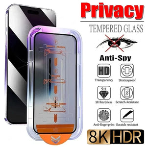 Eaiser-8K Oleophobic Coating Dust free Installation Privacy Screen Protector For iPhone 14 15 12 11 13 Pro Max XR X XS MAX Matte Glass
