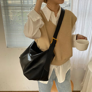 Eaiser - Casual Women Shoulder Bags PU Leather Hobo Bag Female Large Capacity Messenger Bags Soft Crossbody Handbag Bolsos Feminina
