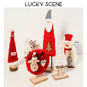 Eaiser  k-pop aesthetic   Christmas Wool Felt Table Decoration Ornaments Elk Christmas Tree Snowman S01489