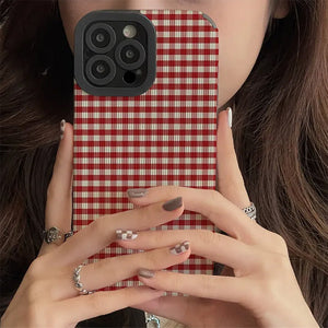 Eaiser Preppy Red Plaid IPhone Case