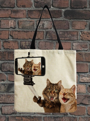 Eaiser Cat Print Tote Bag Canvas Tote