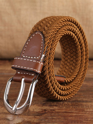 Eaiser Contrast Color Plain Color Variety Of Options Casual Braided Belt