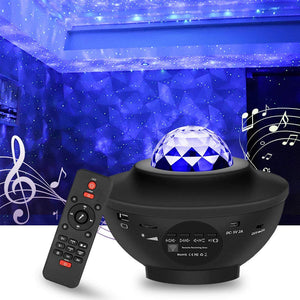 Eaiser Romantic Starry Sky Projector Light Remote Control Ocean Wave LED Star Night Nebula Cloud Bluetooth Music Speaker Galaxy Lamp