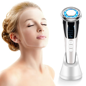Eaiser EMS Hot Cool Facial Massager Sonic Vibration Ion LED Photon Anti Aging Skin Rejuvenation Lifting Tighten Face Skin Care Beauty