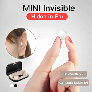 Eaiser  Invisible Earphones Bluetooth 5.2 Wireless Sleeping Earbuds Hidden Headphones Type C Mini Earpiece With Mic For Small Ears