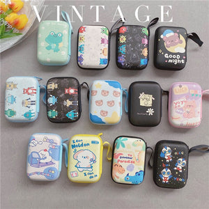 BACK TO COLLEGE   Cute Cartoon Zipper Storage Bag For Airpods 2 Pro Headphone 2.5 Inch Hard Drive Case USB Charge Cable Protective Box Accessories