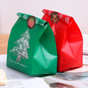 Eaiser 25Pcs Snowflake Christmas Tree Gift Bags Merry Christmas Baking Packaging Bag Candy Boxes Xmas Decorations For Home  Navidad