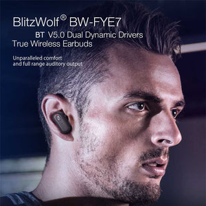 [Dual Dynamic Driver] Blitzwolf BW FYE7 TWS Earbuds bluetooth-compatible In-ear Wireless Earphones Pro Bass Stereo Hifi Music