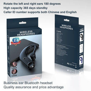 M21 Bluetooth5.0 Wireless Headphone Adjustable Ear-Mounted Waterproof Earpiece Long Standby Unilateral Earphones