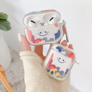 Summer Ice Cream Smile Face Cartoon Cover For Apple AirPods Pro 2 1 Case Soft TPU Rainbow Cute Clear Earphone Cases For Air Pods