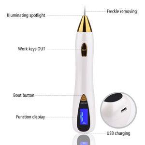 Eaiser LCD Face Skin Dark Spot Remover Mole Tattoo Removal Laser Plasma Pen Machine Facial Freckle Tag Wart Removal Beauty Care