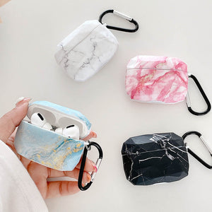 Cover For Airpods pro Case Marble Silicone Cover For Apple AirPods 2 3 Cases Cute Accessories Wireless Earphone With Keychain