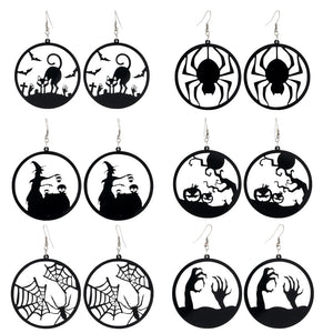 Eaiser Black Halloween Earringshorror Pumpkin Spider Party Witch Black Cat Girl Funny Halloween Gift Happy Halloween Party Decor