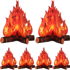 Eaiser Funny 3D Flame Cardboard Happy Halloween Party Decor For Home Flame New Year Flame Ornaments Easter Christmas Fire Pile