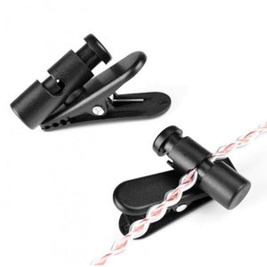 1pcs Black Rotatable Cable Collar Clip ABS 8-core 4-core Headphones Wire Clips Earphone Winder Accessories