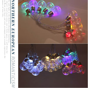 LED Solar Bulbs String Fairy Lights Outdoor Lamp 10/20 Decoration Garden Waterproof Ball String Christmas Garland Decor LED Lamp