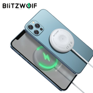 BlitzWolf BW-FWC9 3 In 1 15W Magnetic Wireless Charger Fast Wireless Charging Pad Earbuds Charger Watch Charger For iPhone12 Pro