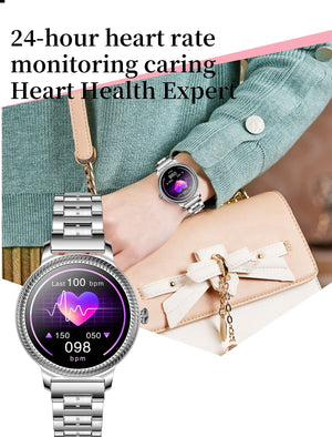 Fashion Smart Watch Women Ladies Heart Rate Blood Pressure Sleep Monitor DIY Watch Wallpaper Message Push Smartwatch Women Gift
