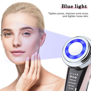 Eaiser EMS Facial Massager LED Light Therapy Sonic Vibration Wrinkle Removal Skin Tightening Hot Cool Treatment Skin Care Beauty Device