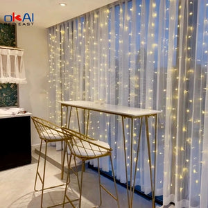 3M LED Curtain Garland on the Window USB String Lights Fairy Festoon With Remote Christmas Wedding Holiday Decoration for Home