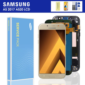 100% Test a520f lcd display for Samsung Galaxy A5 2017 A520 SM-520F A520M A520 LCD Display Touch Screen Digitizer Assembly